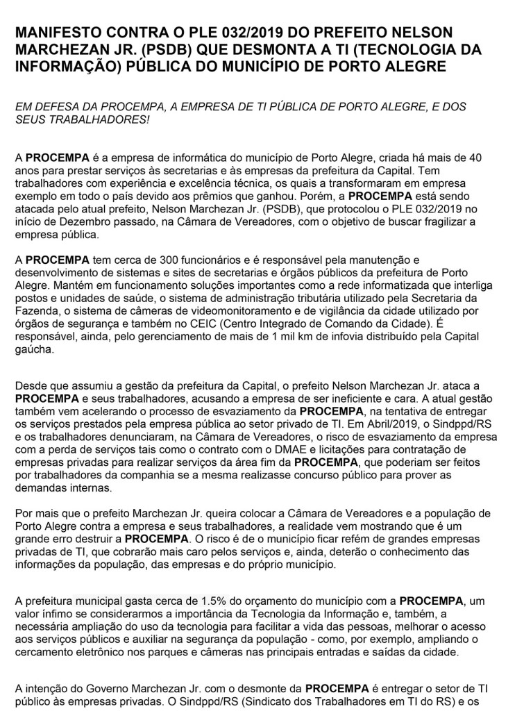 MANIFESTO_sindicatos e entidades contra o PLE 032_2019_PROCEMPA-1